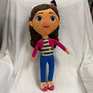 Plush Doll with Pink Jacket and Blue Pants
